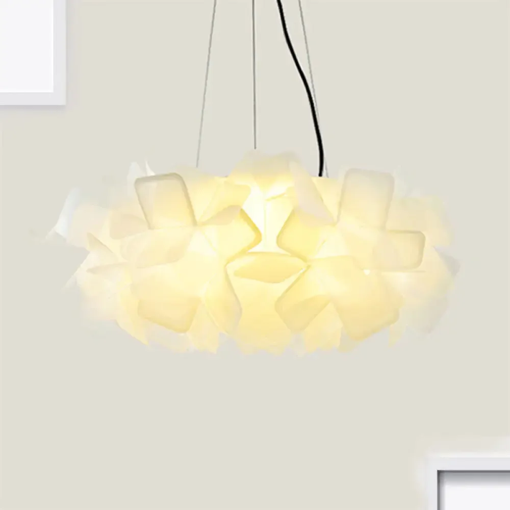 Contemporary Blossom Drop Pendant Ceiling Lamp - Brown/Blue/Purple - 21"/27.5" Wide - 1-Light Acrylic - Living Room