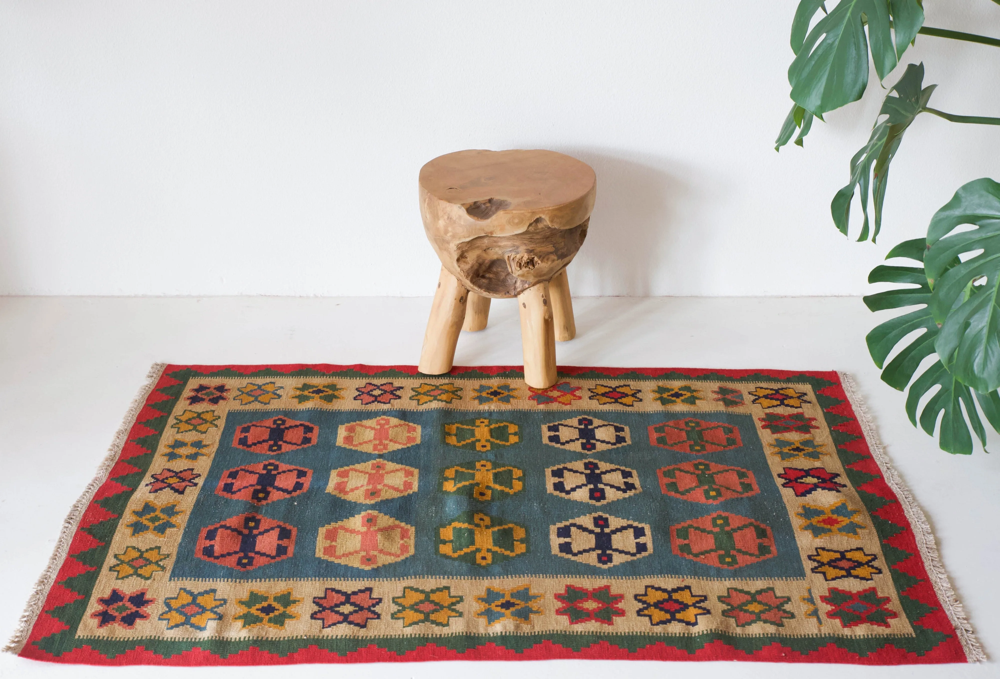 Vintage Mini Turkish Kilim Rug 2'11"x4'11"